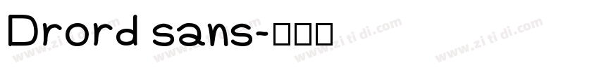 Drord sans字体转换